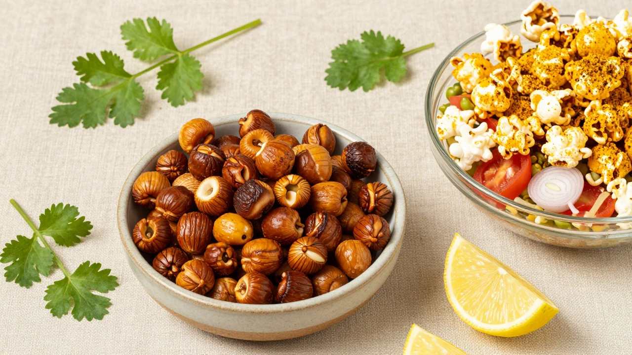 Traditional Indian healthy snacks like makhana and sprouts